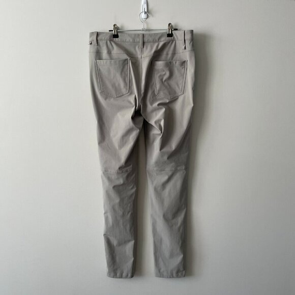 Lululemon ABC Pant Slim *Warpstreme Casual Tapered Pants Riverstone Gray 34 - Picture 3 of 9
